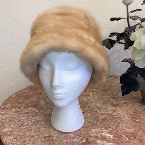 Vintage Blond Mink Bucket Hat